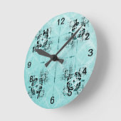 抽象芸術スパイラルディライトラウンドクロック ラウンド壁時計 (傾斜)