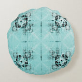 抽象芸術スパイラルディライトラウンドピロー ラウンドクッション (裏面)