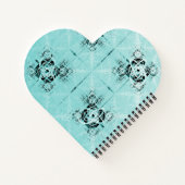 抽象芸術スパイラルデライトハートノート ノートブック (裏面)