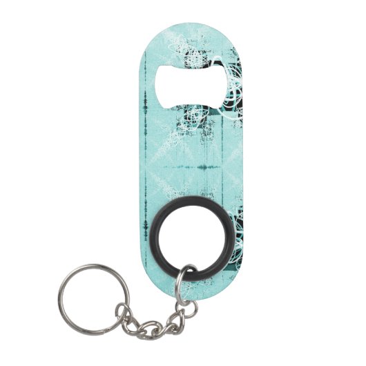 抽象芸術スパイラルデライトボトルオープナー キーホルダー栓抜き (正面)