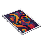 抽象芸術スパイラルノートブックカバー ノートブック (右側)