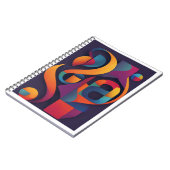 抽象芸術スパイラルノートブックカバー ノートブック (左側)