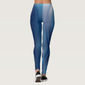 抽象芸術スパイラルブルーグラデーションデジタルアート レギンス (裏面)