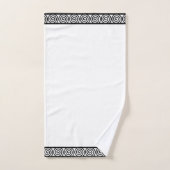 抽象芸術スパイラル円(白黒) バスタオルセット (ハンドタオル)