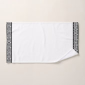 抽象芸術スパイラル円(白黒) バスタオルセット (ハンドタオル)