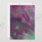 抽象芸術スパークリーグラムマゼンタグリーンSweet sixteen 招待状 (裏面)