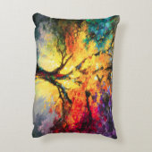 抽象芸術スピリチュアル自然ツリー アクセントクッション (裏面(縦))