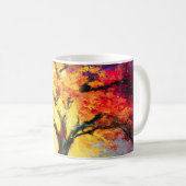抽象芸術スピリチュアル自然ツリー コーヒーマグカップ (正面右)
