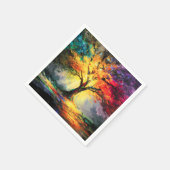 抽象芸術スピリチュアル自然ツリー スタンダードカクテルナプキン (角)
