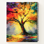 抽象芸術スピリチュアル自然ツリー ノートブック (裏面)