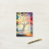 抽象芸術スピリチュアル自然ツリー ポストイット (デスク上)