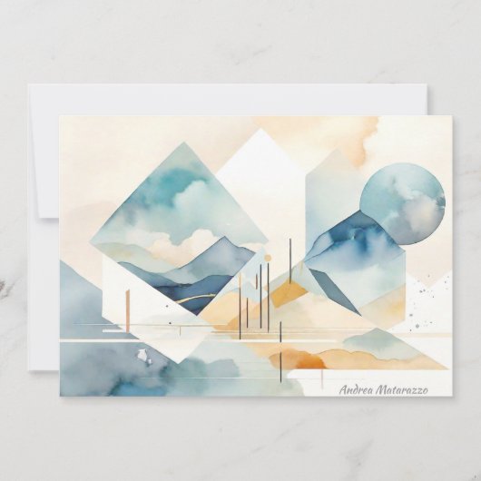 抽象芸術スピリットフラットカード (正面)