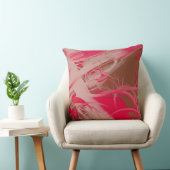 抽象芸術スプラタ絵を描ードピンクブラウン クッション (椅子)