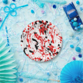 抽象芸術スプラッシュとドリップ ペーパープレート (パーティー)