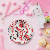 抽象芸術スプラッシュとドリップ ペーパープレート (パーティー)