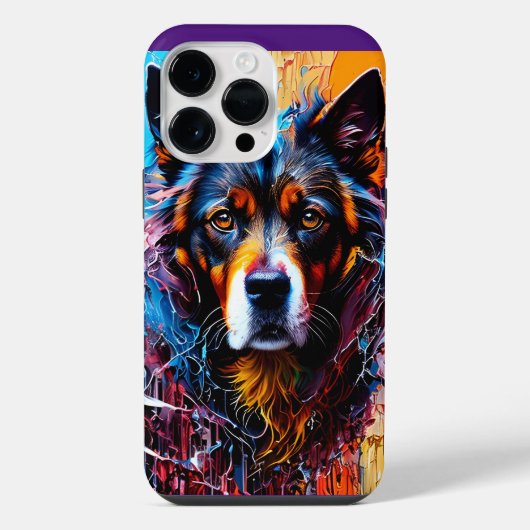 抽象芸術スプラッシュカラー iPhoneケース (裏面)