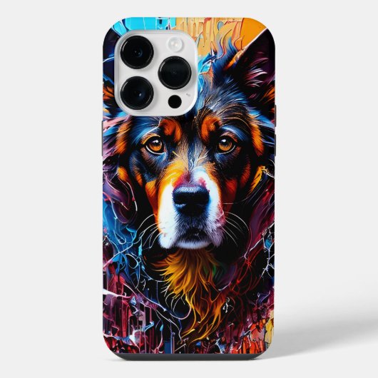 抽象芸術スプラッシュカラー iPhoneケース (裏面)