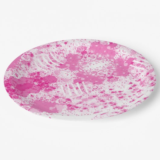 抽象芸術スプレー絵を描 ペーパープレート (アングル)