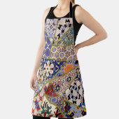 抽象芸術スペインのの瓦のパッチワーク手書き エプロン (インサイチュ)