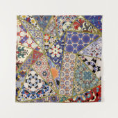 抽象芸術スペインのの瓦のパッチワーク手書き タペストリー (正面(横))