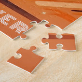 抽象芸術スポーツ少年ランナー。モダン走活性 ジグソーパズル (側面)