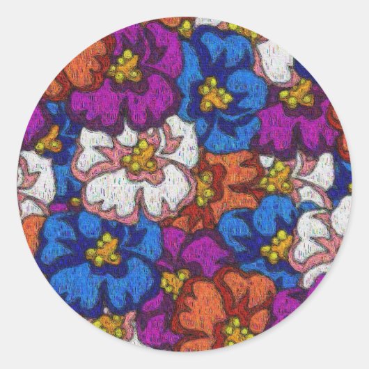 抽象芸術スミレ – ステッカー (正面)