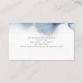 抽象芸術スモーキーブルーセレネビジネスカード 名刺 (裏面)