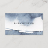 抽象芸術スモーキーブルーセレネビジネスカード 名刺 (正面)