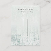 抽象芸術スライバーアクアレインヘアクリップピンディスプレイ 名刺 (正面)