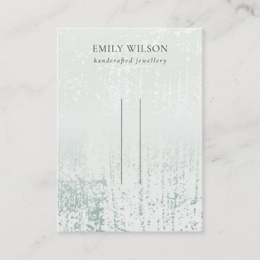 抽象芸術スライバーアクアレインヘアクリップピンディスプレイ 名刺 (正面)