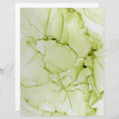 抽象芸術スライムグリーンスクラップブック紙 (正面/裏面)