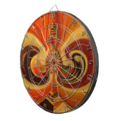 抽象芸術スワーズウィズティアドロップセンターアートプリント ダーツボード (正面右)