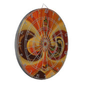 抽象芸術スワーズウィズティアドロップセンターアートプリント ダーツボード (正面左)