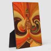 抽象芸術スワーズウィズティアドロップセンターアートプリント フォトプラーク (側面)