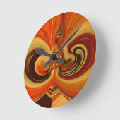 抽象芸術スワーズウィズティアドロップセンターアートプリント ラウンド壁時計 (傾斜)