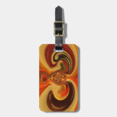 抽象芸術スワーズウィズティアドロップセンターアートプリント ラゲッジタグ (正面縦)