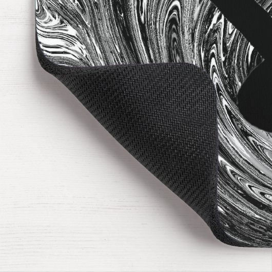 抽象芸術スワーズギターマウスパッドブラック&ホワイト マウスパッド (コーナー)