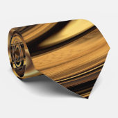 抽象芸術スワーズ金ゴールドNブラウンタイ ネクタイ (ロール)