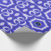 抽象芸術スワーズ、ブルースターおよびサファイアジェムストーン ラッピングペーパー (角)