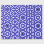 抽象芸術スワーズ、ブルースターおよびサファイアジェムストーン ラッピングペーパー (フラット)