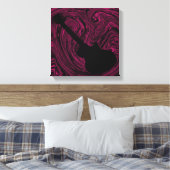 抽象芸術スワーズGuitar Canvas Print、Magenta キャンバスプリント (インサイチュ (寝室))