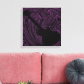 抽象芸術スワーズGuitar Canvas Print, Purple キャンバスプリント (インサイチュ (リビング))