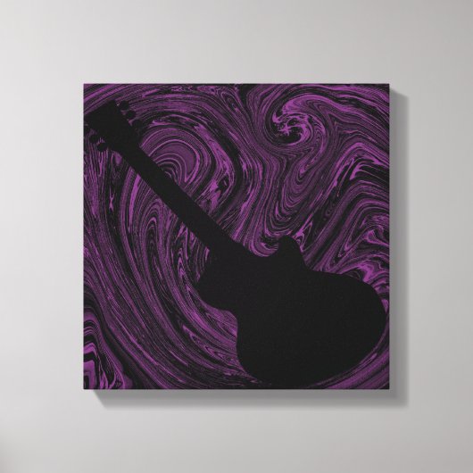 抽象芸術スワーズGuitar Canvas Print, Purple キャンバスプリント (正面)