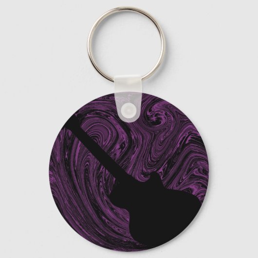 抽象芸術スワーズGuitar Keychain、Purple キーホルダー (正面)