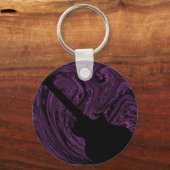 抽象芸術スワーズGuitar Keychain、Purple キーホルダー (正面)