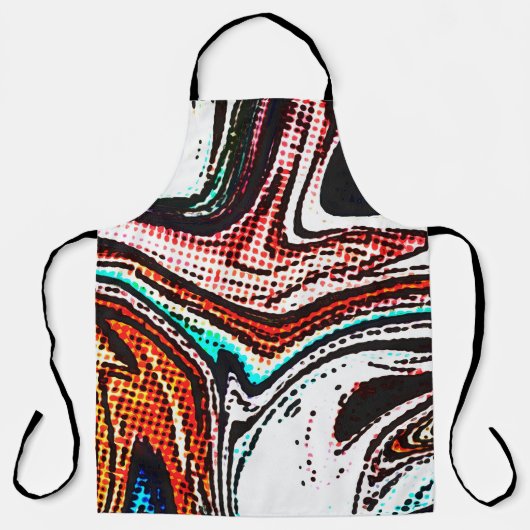 抽象芸術スワールの背景液体テ絵を描クスチャ エプロン (正面)