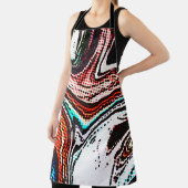 抽象芸術スワールの背景液体テ絵を描クスチャ エプロン (インサイチュ)