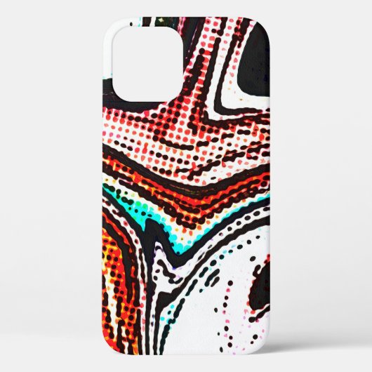 抽象芸術スワールの背景液体テ絵を描クスチャ Case-Mate iPhoneケース (裏面)