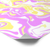 抽象芸術スワールアートとパステルカラー ポスター (角)