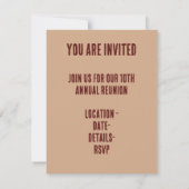 抽象芸術スワールグルービーファミリー懇親会招待状 招待状 (裏面)